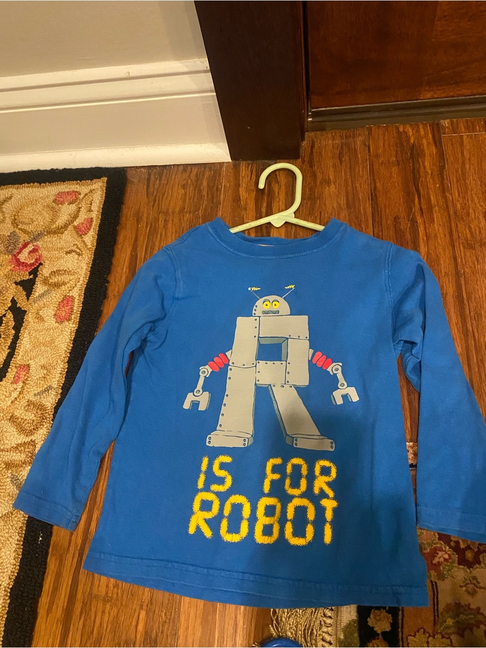 GAP Blue Long-Sleeve 'R Is For Robot' Graphic Tee